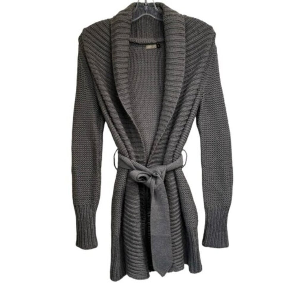 Aritzia Wilfred Alpaca Wool Wrap Cardigan Shawl Collar Sweater Chunky Knit Soft